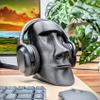 Moai Headphone Stand - Universal Headset Holder - Desk Accessory - Stands and Mounts for Desktop - Gaming Setup - Gamer Accessories (Galaxy Black) view 2