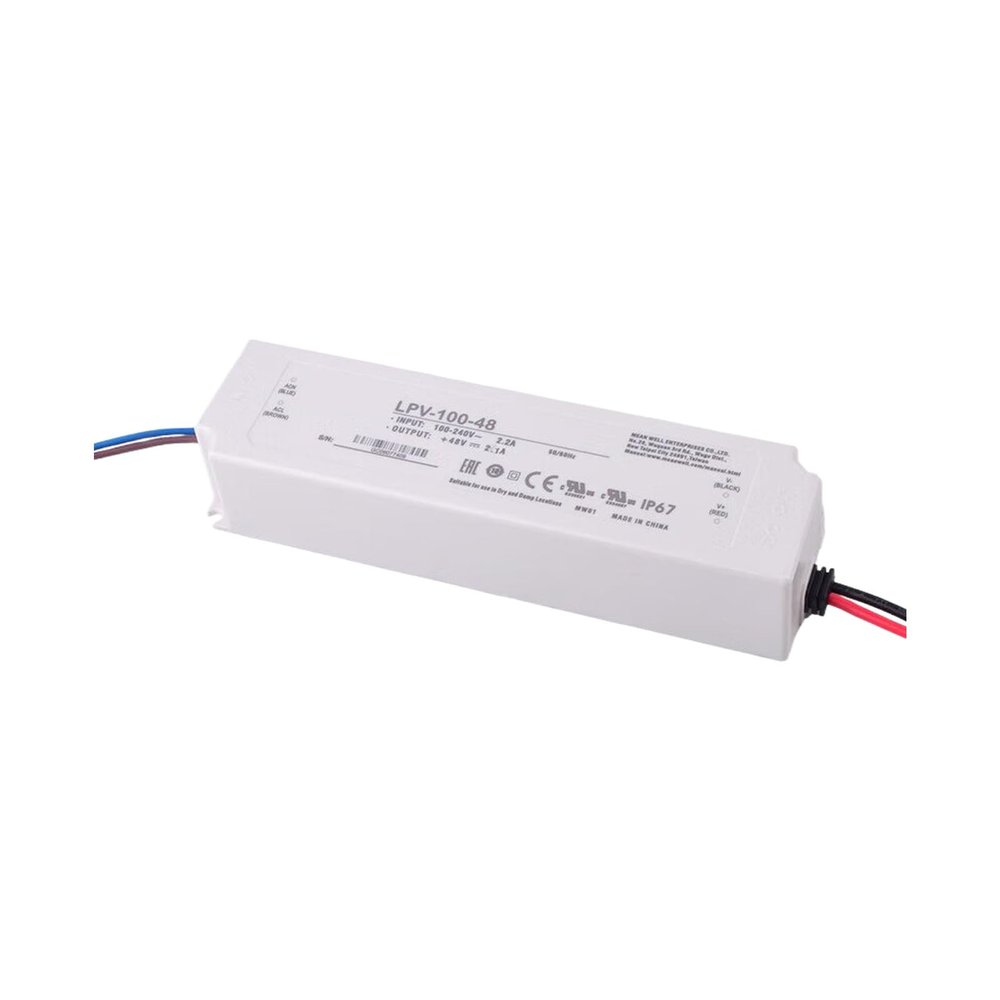 LPV-100-48 48V 2.1A 100W IP67 Waterproof LED Driver for Outdoor Lighting