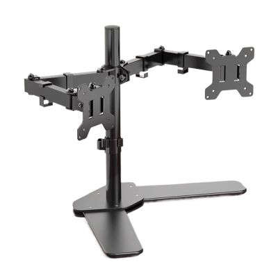 WANGHAI2024M Monitor Mount Dual Monitor Desk Stand, Freestanding Dual Monitor Stand Fits 2 Screens up to 30 inch, 26.4 lbs, VESA Steel Mount Base Fully Adjustable Desk Mount Monitor Desk Stand