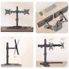 WANGHAI2024M Monitor Mount Dual Monitor Desk Stand, Freestanding Dual Monitor Stand Fits 2 Screens up to 30 inch, 26.4 lbs, VESA Steel Mount Base Fully Adjustable Desk Mount Monitor Desk Stand view 4
