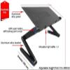 360 Laptop Bed Table Foldable Adjustable Stand Portable with Mouse Board Aluminum Folding Computer Desk view 3