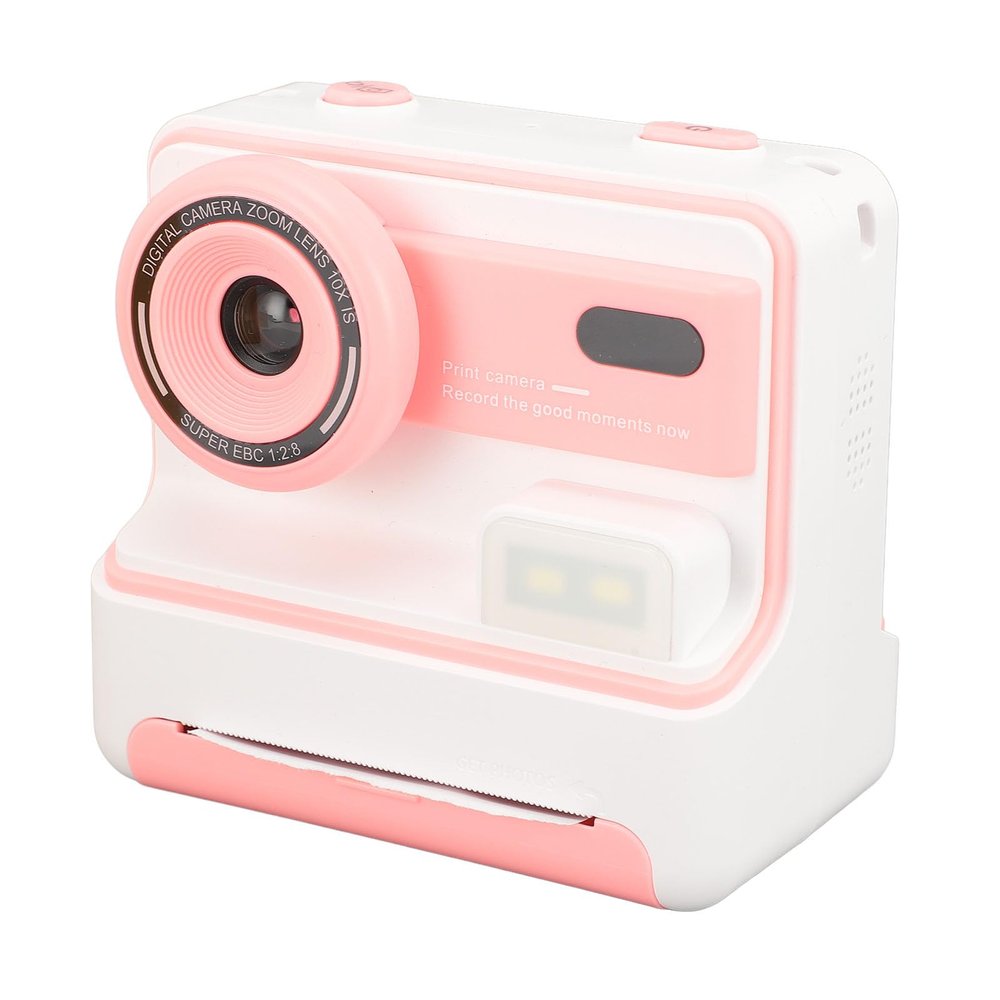 Kids Camera Instant Print, 1080P HD 48MP Dual Lens 2.4 Inch IPS Screen 16X Zoom, 5 Color Pens Kids Instant Camera, Inkless Print Digital Camera for Kids Aged 3-12 Christmas