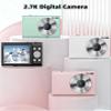 2.7K Digital Camera, 48MP Autofocus Cameras for Photography, Vlogging Compact Camera with 2.8inch Screen, 16X Digital Zoom, Autofocus, Pause Function (White) view 2