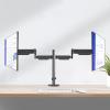 iumLeap Dual Monitor Stand Mount, Heavy-Duty Fully Adjustable Monitor Arm for Computer Screens, with Clamp and Perforation Base, Fits 17-27inch Monitor view 1