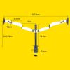 iumLeap Double Monitor Mount Stand, Articulating Gas Spring Monitor Arm, Fits 20 to 27 Inch LCD Computer Screens, Monitor Bracket for 2 Monitors view 2