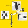 iumLeap Double Monitor Mount Stand, Articulating Gas Spring Monitor Arm, Fits 20 to 27 Inch LCD Computer Screens, Monitor Bracket for 2 Monitors view 3