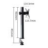 iumLeap Monitor Mount, Ergonomic Monitor Monitor Arm with Clamp and Perforation Base, Monitor Stand Mount Fits 17 to 27 Inch LCD Computer Monitors(A) view 2