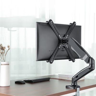 iumLeap Monitor Mount, Monitor Arm Fits 13-27inch Holeless Display, Adjustable Height, Air Pressure Bionic Cantilever Design, Two Installation Methods