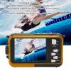 4K Camera,16X Digital Zoom Auto Focus Underwater Camera with 64G Memory Card, 4K Underwear Camera, Dual Screen 10ft, Screen, Face Detection (Yellow) view 3