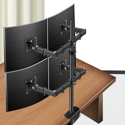 iumLeap 4 Monitor Stand, Fully Adjustable Desk Stand Fits 14-32 Inch Monitor, Holds Up to 8kg/17.6 Lbs Per Arm, Holds 4 Screens with Max 100x100