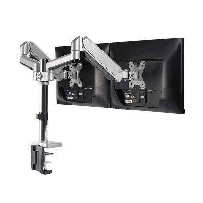 iumLeap Dual Monitor Mount, Full Motion Articulating Aluminum Gas Spring Monitor Arm, for Max 27 Inch Computer Screens Up to 17.6lbs/8kg, Easy to Install(A)