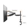 iumLeap Monitor Mount, Full Motion Articulating Aluminum Gas Spring Monitor Arm, Adjustable Monitor Stand Mount Fits 17-27inch Computer Screens view 2