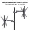 iumLeap Dual Monitor Desk Mount, Heavy Duty Fully Adjustable Monitor Stand for 2 Monitors, Dual Monitor Stand Fits 14-24 Inch Monitors view 3