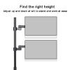 iumLeap Dual Monitor Desk Mount, Heavy Duty Fully Adjustable Monitor Stand for 2 Monitors, Dual Monitor Stand Fits 14-24 Inch Monitors view 4