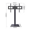 iumLeap Universal Floor TV Stand with Mount 45 Swivel, Space Saving Standing TV Mount for 32-65 Inch TVs, for Bedroom Living Room Corner view 2