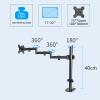 iumLeap Monitor Mount, Articulating Monitor Arm with Clamp and Perforation Base, for 17 to 32 Inch LCD Computer Screens, Holds Up to 22lbs/10kg view 2