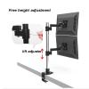 iumLeap Dual Monitor Stand, Heavy Duty Fully Adjustable Monitor Stand for 2 Monitors, Dual Monitor Mount for 17 to 27 Inch Computer Screens(80cm) view 3