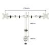 iumLeap Dual Screen Monitor Desk Mount, Adjustable Monitor Arm with C Clamp, Grommet Mounting Base, Monitor Stand Fits 13-27 Inch Screen view 2