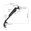 iumLeap Monitor Mount, Adjustable Gas Spring Monitor Arm, Free Standing Full Motion Monitor Stand Mount Fits 1 Screen, for 17-32inch LCD Computer Screens view 2