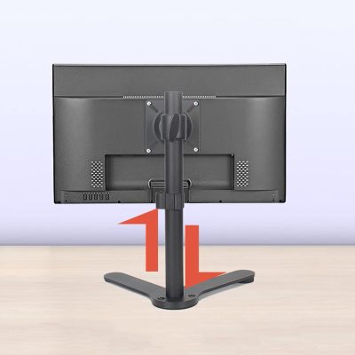 iumLeap Single Monitor Stand, Free-Standing Monitor Riser Fits 12-24 Inch Screens, Adjustable Height Full Motion Swivel 75x75mm/100x100mm