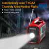Raynic Emergency Radio, 5000mAh/18500mWh Weather Radio, Solar Hand Crank Emergency Radio with AM/FM/SW/NOAA, Cell Phone Charger, Headphone Jack, Flashlight, Type-C Charging and SOS Siren for Hurricane view 2