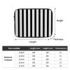10 in Portable Laptop Sleeve Shockproof Lightweight (Black & White Stripes) Laptop Bag Case Pouch for Business Travel Office view 2