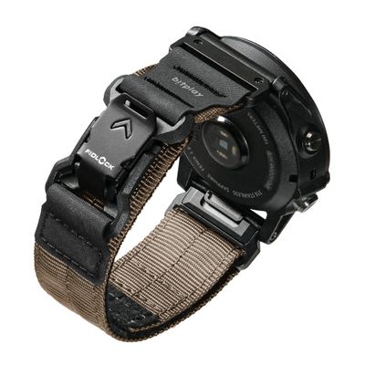 biyplay-GARMIN band Quickfit 22mm Fidlock Magnetic Buckle for Forerunner Approach Descent Quatix Fenix MARQ epix Pro D2 Series-Sand