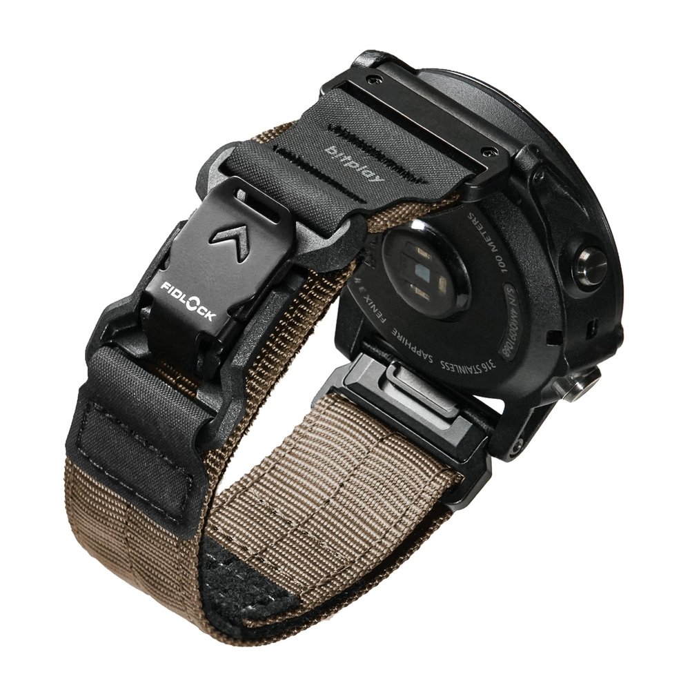 biyplay-GARMIN band Quickfit 22mm Fidlock Magnetic Buckle for Forerunner Approach Descent Quatix Fenix MARQ epix Pro D2 Series-Sand