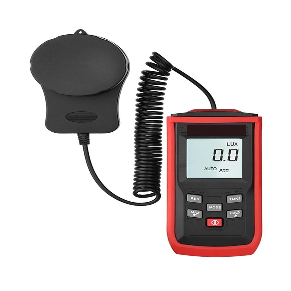 Light Meter, Digital Luxometer Professional Lux Meter Handheld Light Meter High Accuracy Luxmeter Illuminometer Photometer 100000LUX(Split Type)