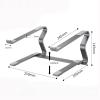 MAKEJ Laptop Stand Bracket Desktop Suspended Aluminum Alloy Heat Dissipation Bracket Storage and Keyboard Support Bracket(White-Fruit peach5) view 2