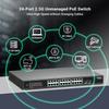 26 Port 2.5Gb Unmanaged PoE Switch with 2.5G Base-T PoE Ports and 10G SFP Uplink, 802.3af/at , 160Gbps Switching Capacity, GigaPlus 2.5G PoE Switch for 2.5G NAS/PC, WiFi6 Router, Wireless AP view 3