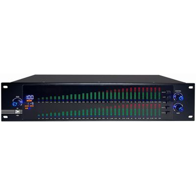TsoLay Dual Channel Audio Equalizer, Professional Dual 31-Band Digital Equalizer Processor with HD LCD Display DSP Processing Chip, 10 Preset Effects and Low/mid/Treble Independent Adjustment
