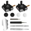 DUXICEPIN Replacement Kit for Oculus Quest 2 Controller/Meta Quest 3 Controller (11-in-1), Joysticks, Screwdriver, Tweezer & Pry Tool-Ultimate for Meta Quest 3 Controller Accessories (Black-11-in-1) view 1