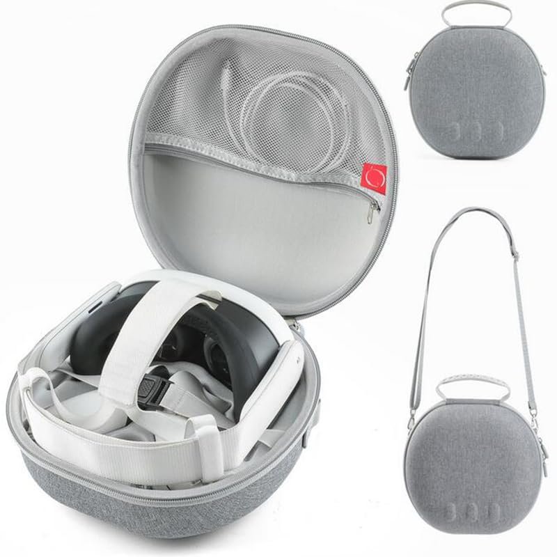 Coyktonty Hard Carrying Case for M-ETA Quest 3, Portable Storge Shoulder Bag Travel Case for Travel and Home Storage (Grey)
