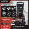 AMBITFUL AF970 Camera Flash Speedlite for Canon Nikon Sony Olympus Fuji Panasonic,2.4G Wireless Flash, Recycle Time 0.1-2.5s,Adjustable Flash Head W/LCD Panel&Single-Contact Hotshoe view 2