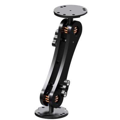 Aluminum Fish Detector Mount B Size Long Arm Double Ball Mount with 1 in/25mm Ball Adapters,with Two AMPS Holes Round Plate,Electronic Device Mount Compatible with Garmin,Lowrance, Humminbird (Long)