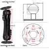 Aluminum Fish Detector Mount B Size Long Arm Double Ball Mount with 1 in/25mm Ball Adapters,with Two AMPS Holes Round Plate,Electronic Device Mount Compatible with Garmin,Lowrance, Humminbird (Long) view 3