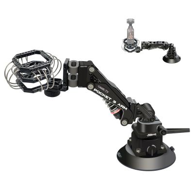 Came-TV Shock Absorber Arm Car Camera Mount, Camera Suction Mount Suction, ARM-PK03 Multifunctional Cup Mount Compatible with Pocket 2,Pocket 3, OSMO, 360 Action Smartphone