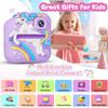 Kids Camera Instant Print, 48MP&1080P Kids Digital Camera with Silicone Cover & 3 Rolls Print Paper DIY Pens & 32G Card, Christmas Birthday Gifts for 4 5 6 7 8 9 10 11 12 Years Old Girls Boys, Purple view 2