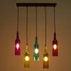 JOMCYDM 5-Light Wine Bottle Chandelier,Pendant Light,Ceiling Light,Wine Bottle Lamp for Living Room,Bar,Hotel view 3
