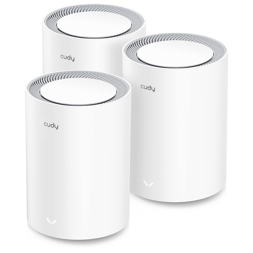 Cudy AX3000 Wi-Fi 6 2.5G Mesh System, Covers up to 2900 Sq.Ft., Replaces Wireless Router and Extender, Supports Ethernet Backhaul, Ideal for 2.5G Network, M3000 3-Pack