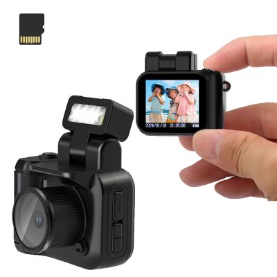 Xilecam Mini Camera Keychain with 32GB Card Mini Retro Camera Cameras Keychain Perfect for Vlogging and Daily Recording Gifts for Girl.It can be Hung on The KeyBlack