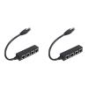 2pcs Ethernet Splitter, 1 to 4 Rj45 High Speed Splitter Adapter Network Cable Adapter view 1