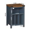 Joaxswe Record Player Stand with Vinyl Record Storage Holds up to 160 Albums,Large Wood Record Player Table Dispaly ShelfBlue Turntable Stand Cabinet for Living Room,Bedroom,Office 9 view 3