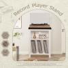 Joaxswe Record Player Stand with Vinyl Record Storage Holds up to 160 Albums,Large Wood Record Player Table Dispaly ShelfWhite Turntable Stand Cabinet for Living Room,Bedroom,Office 8 view 4