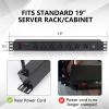 ElecVoztile Rack Mount Power Strip Surge Protector, 7 Outlet and 2 USB-A&C Charging Ports,1200J SPD, Fits 19'' Network Server Rack, 10ft 14AWG Cord, 1U RackMount, 15A Breaker view 3