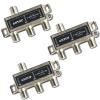 3 Pcs Cable Splitter - ANTOP 3 Way Coaxial Splitter for TV and Satellite - All Port DC Power Passing view 1