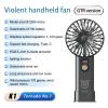 suwayge portable violent handheld fan, adjustable speed (1-100) range, model airplane motor handheld fan, (20000RPM), 10000mAh rechargeable battery, personal fan, digital display view 2