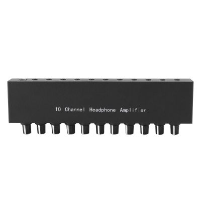 10 Channel Stereo Headphone Amplifier, Portable Metal Headphone Splitter Built in Equalizer, Superior Audio Even at Maximum Volume, for Studio Engineers and Music Producers