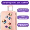 WESILY Pack 50 PCS 70s 80s Disco Ball Stickers Retro Vinyl Waterproof Decals Christmas Decor Water Bottles Laptop Luggage Skateboard Scrapbook Phone Case Gifts for Teens Adults Girls view 3